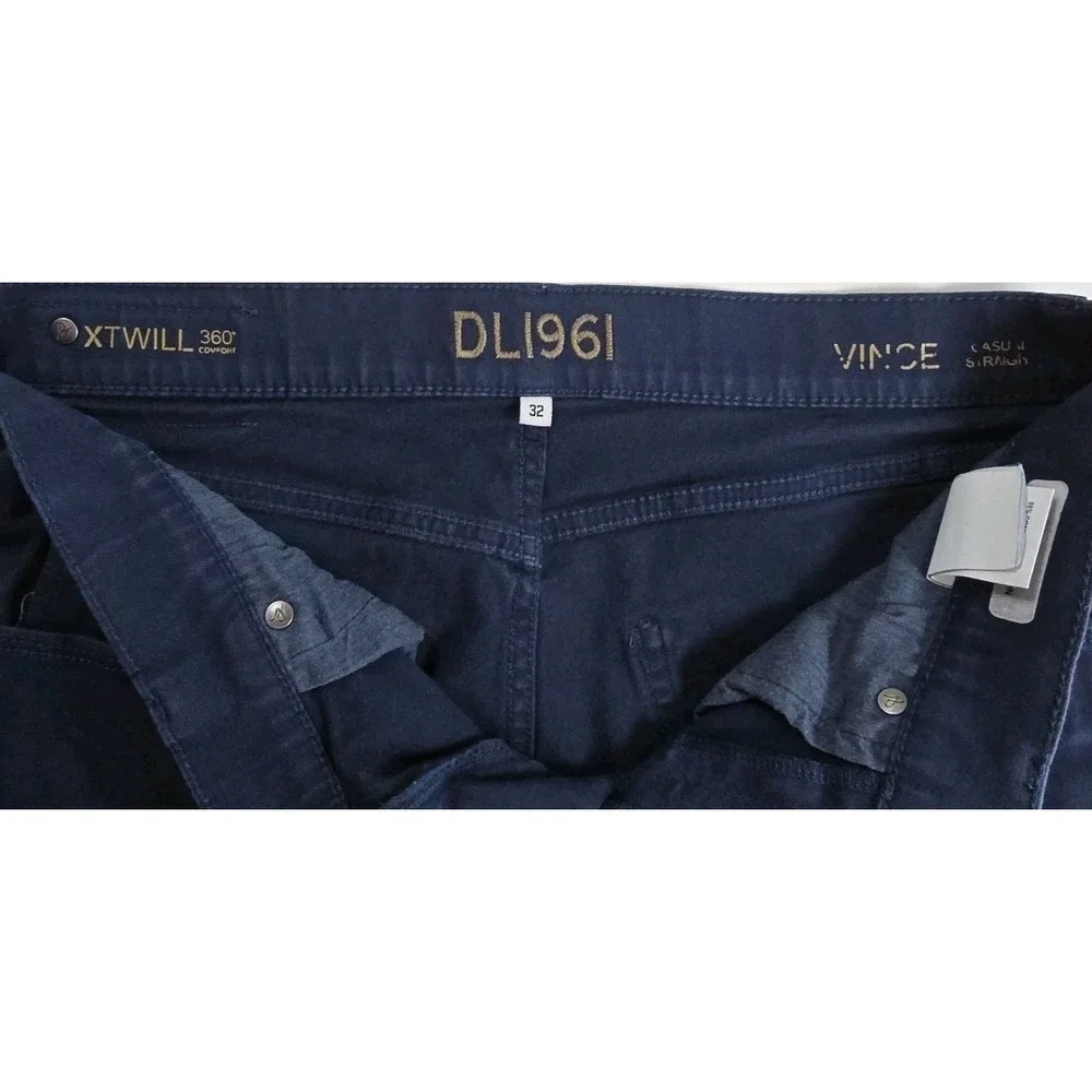 DL1961 Jeans Mens 32 NAVY Vince XTwill Casual Straight Leg Denim‎